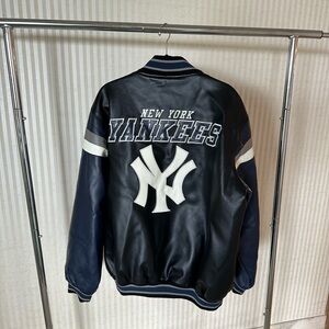Genuine Merchandise Yankee Logo Leather Jacket
